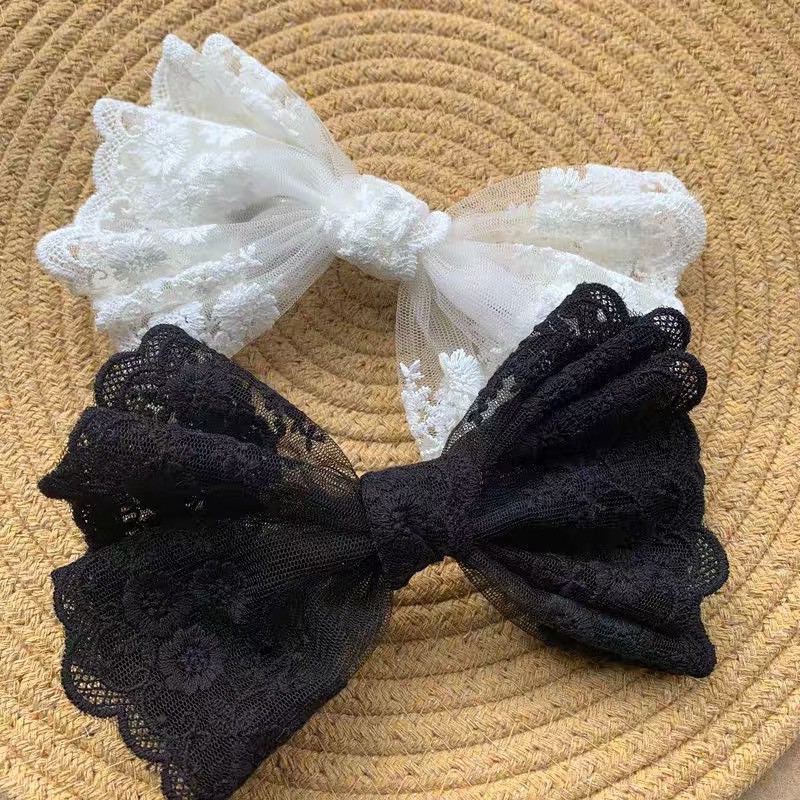 Kẹp tóc nơ phong cách hàn quốc xinh xắn