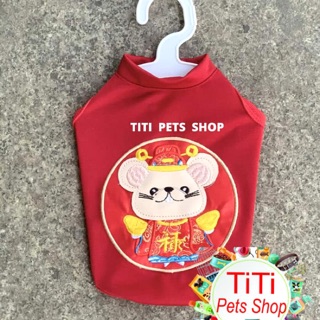 Áo chuột thần tài- quần áo thú cưng chó mèo
