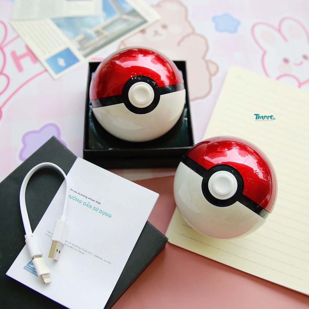 Pin sạc dự phòng chính hãng vPower Totoro Pokemon Panda chất lượng cao sản xuất bởi Totoro Việt Nam