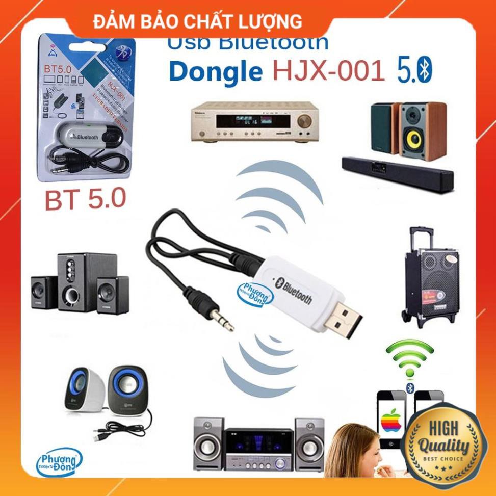 USB Bluetooth Dongle HJX-001 BT-5.0 Version 5.0 kết nối âm thanh với Loa, Amply qua Bluetooth