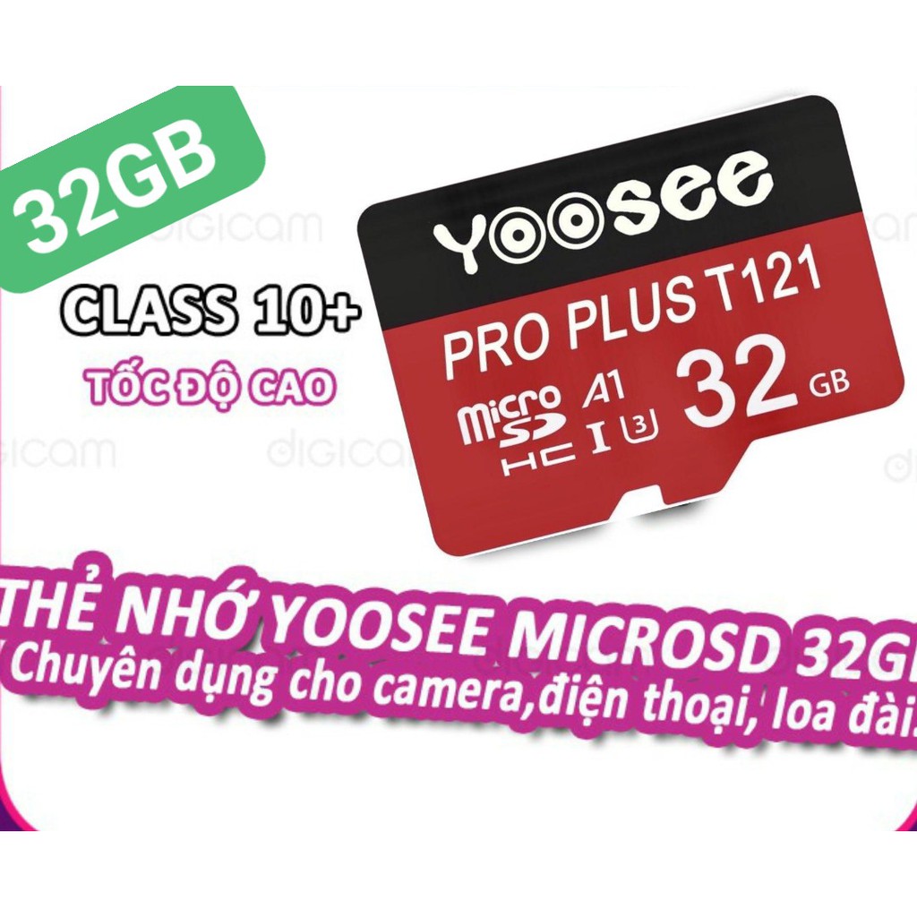 THẺ NHỚ CHÍNH HÃNG YOOSEE 32GB, CHUYÊN DỤNG LƯU TRỮ CAMERA