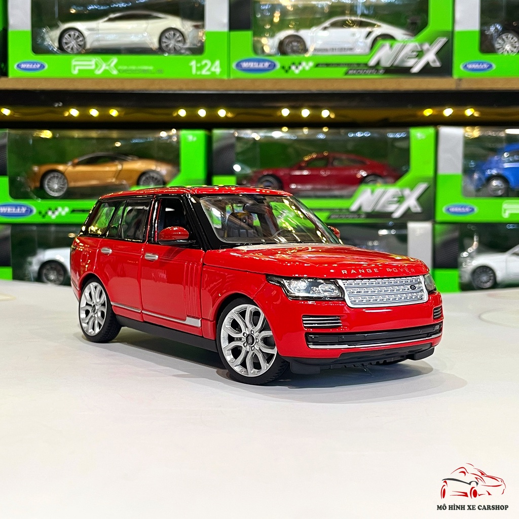 Mô hình xe ô tô Range Rover Land Rover hãng Rastar tỉ lệ 1:24 màu đỏ