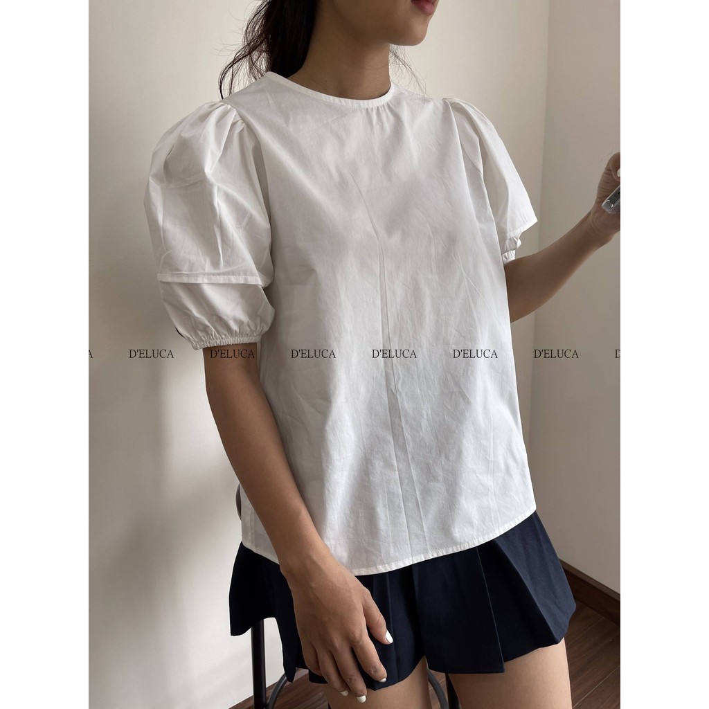 [Hình+Video Thật] Áo Kiểu Nữ Tiểu Thư Cổ Tròn Tay Bồng Dễ Thương Thời Trang Hàn Quốc | BigBuy360 - bigbuy360.vn