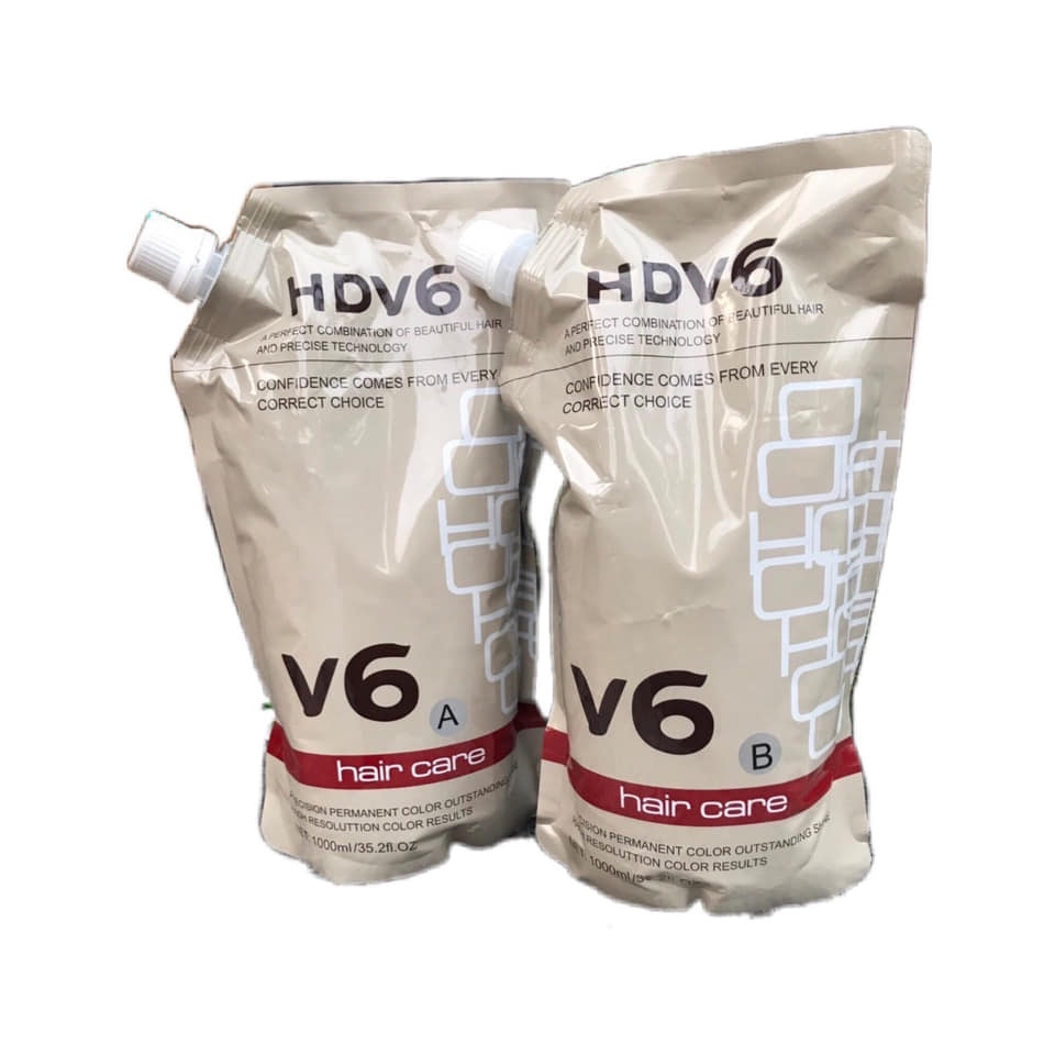 Thuốc Uốn Tóc Collagen HDV6 Thuốc Ép Tóc HDV6 Khỏe Mềm Hóa( Cặp 1000ml)