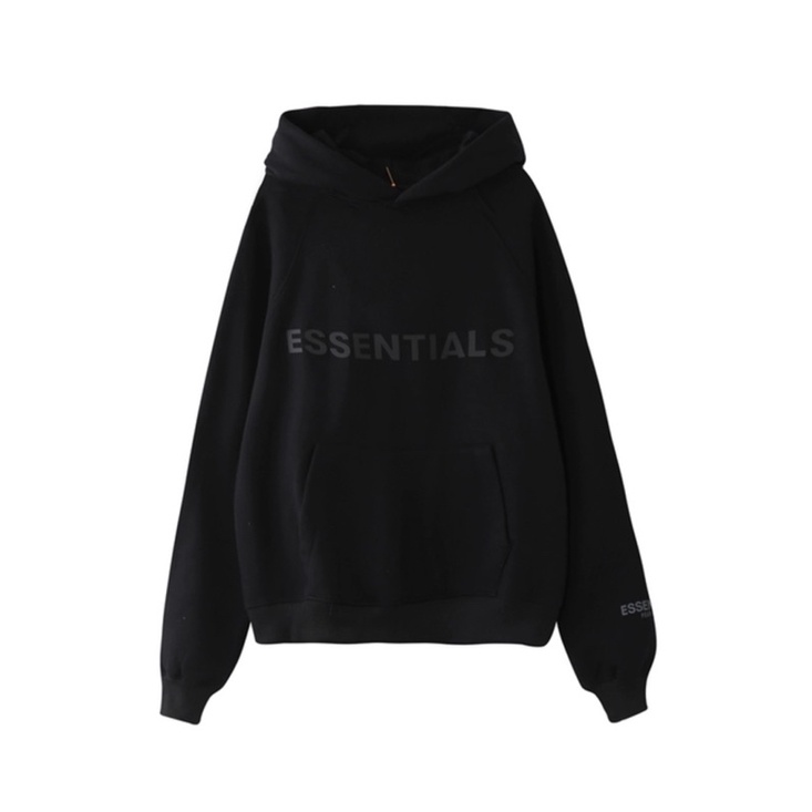 ÁO HOODIE NỈ CÓ MŨ ESSENTIALS MÙA ĐÔNG 2021 - Hình in cao su dập nổi