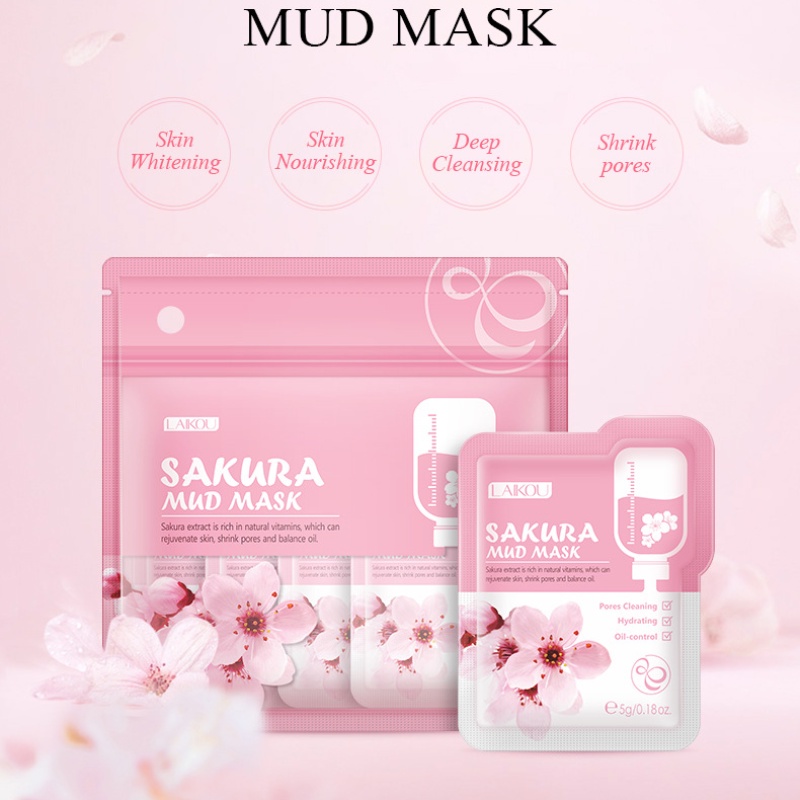 Set 12 mặt nạ bùn dưỡng ẩm làm sạch sâu LAIKOU