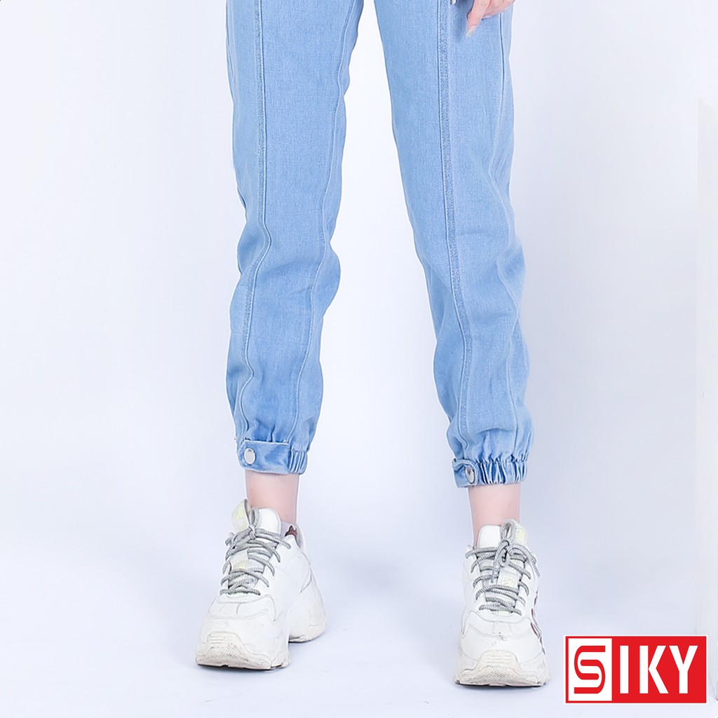 Quần jean jogger nữ lưng cao dáng mới cạp chun co dãn - QJ17