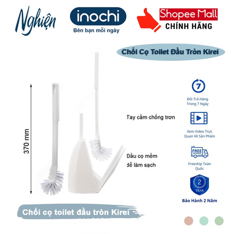 Chổi Cọ Toilet Đầu Tròn Kirei Chính Hãng Inochi