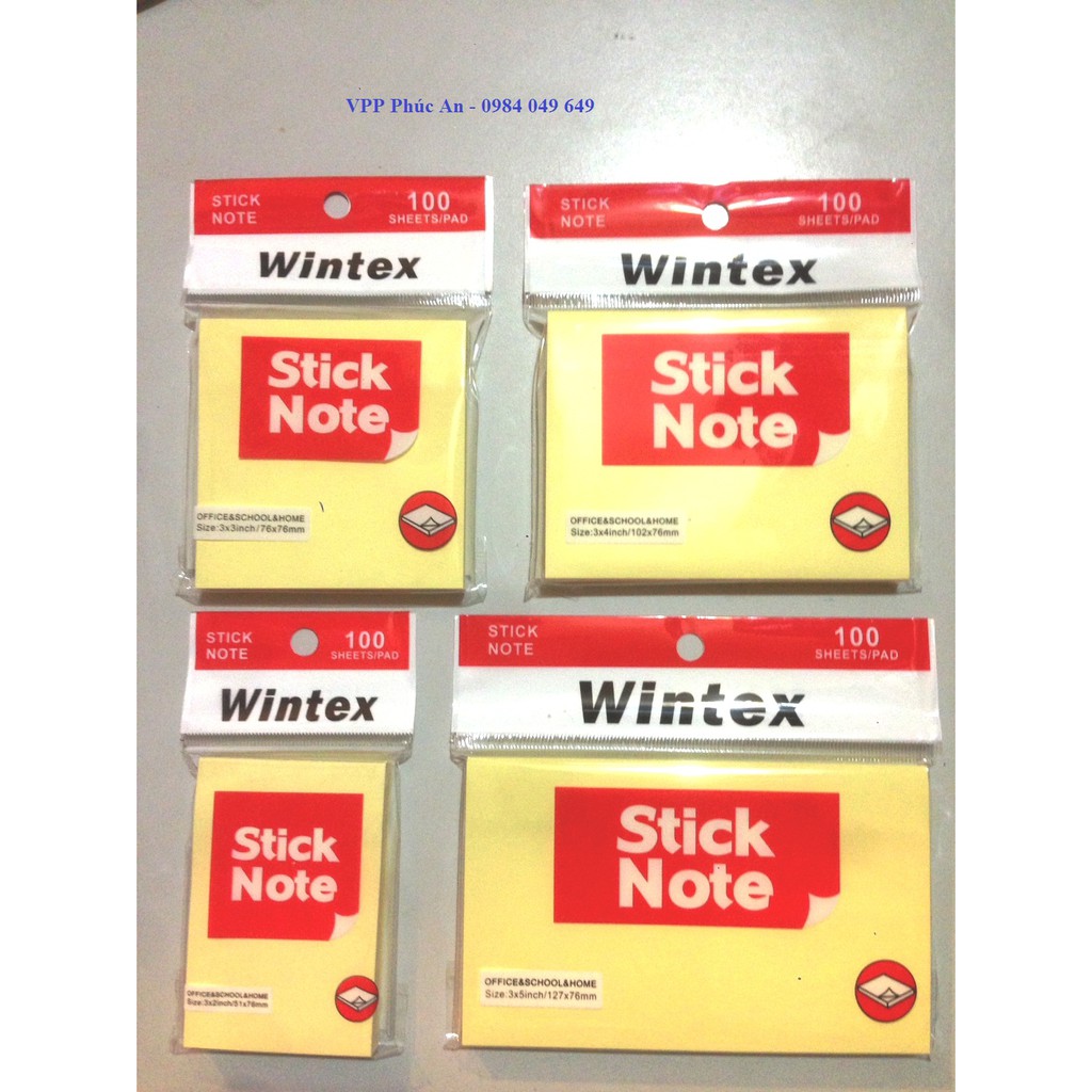 Giấy nhắn vàng các cỡ 3x2 - 3x3 - 3x4 đẹp