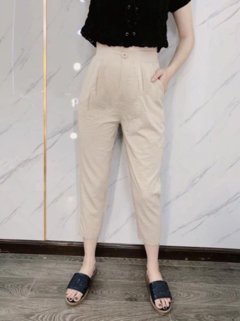 Quần baggy vải đũi siêu xinh | BigBuy360 - bigbuy360.vn