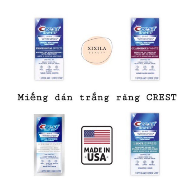 G87 BGF [CHÍNH HÃNG] Miếng dán trắng răng CREST Professional Effects/ Supreme Flexfit/ Glamorous Whi