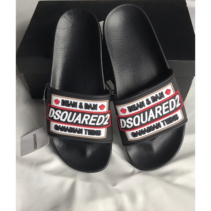 Dép Quai Ngang DSQUARED.2 ITALY Màu Xanh Và Đen - Dép Bánh Mì Nam Nữ Thời Trang Size 39 40 41 42 43