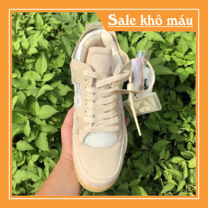 Giày air jordan 4 retro off white kem , Giày sneaker JD4 màu kem siêu hot mới nhất | BigBuy360 - bigbuy360.vn