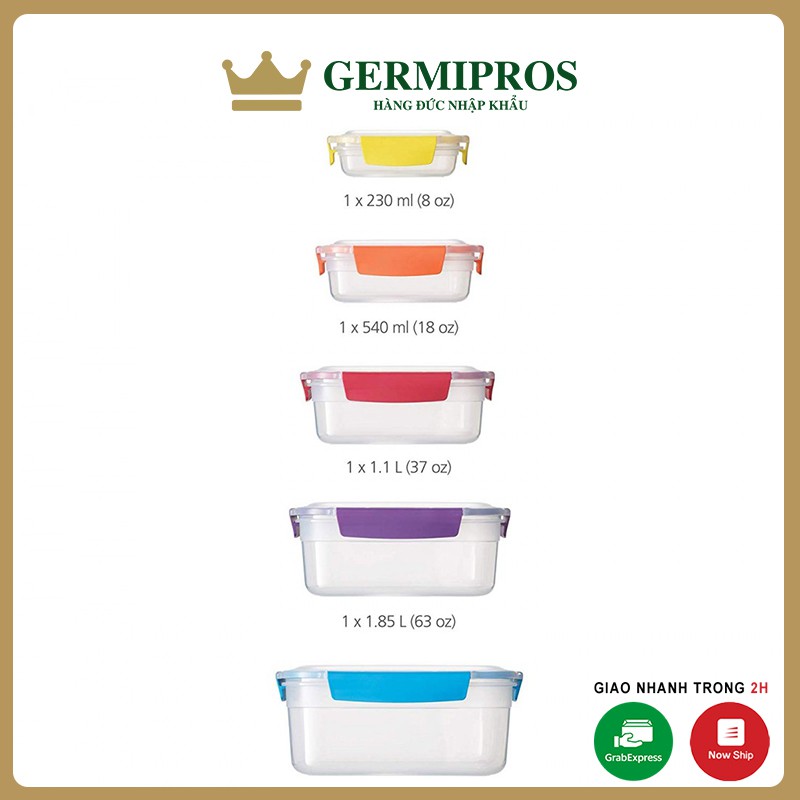 Set 5 hộp đựng thực phẩm JOSEPH JOSEPH