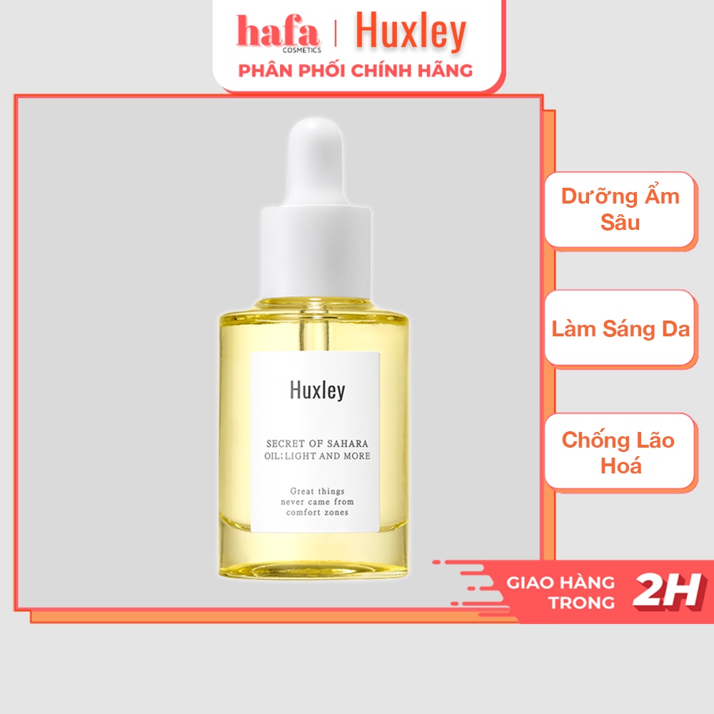 Tinh dầu dưỡng ẩm sâu làm sáng da Huxley Oil; Light and More