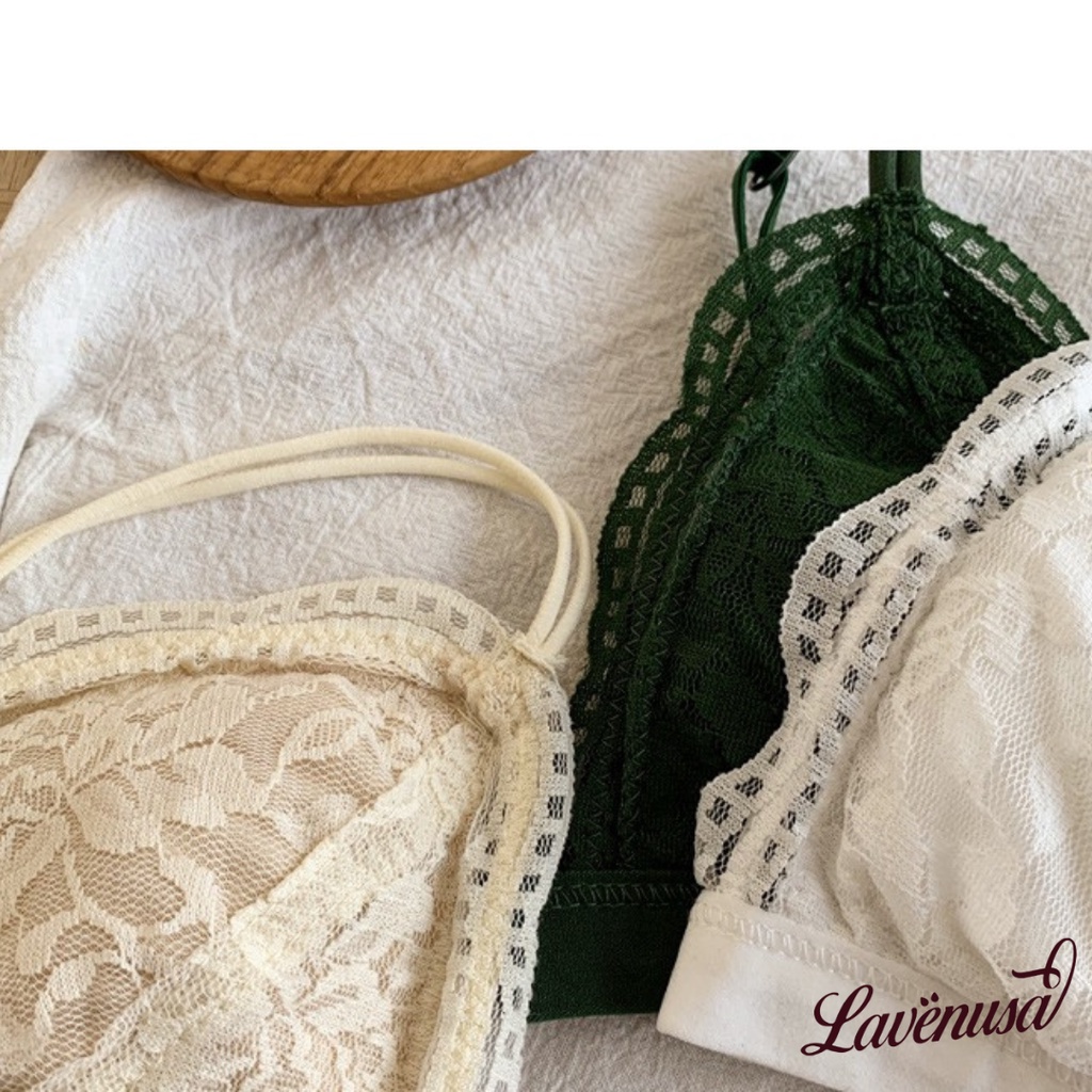 Áo lót ren 2 dây đệm mỏng mềm mịn nhẹ nhàng quyến rũ gợi cảm LAVENUSA AL25