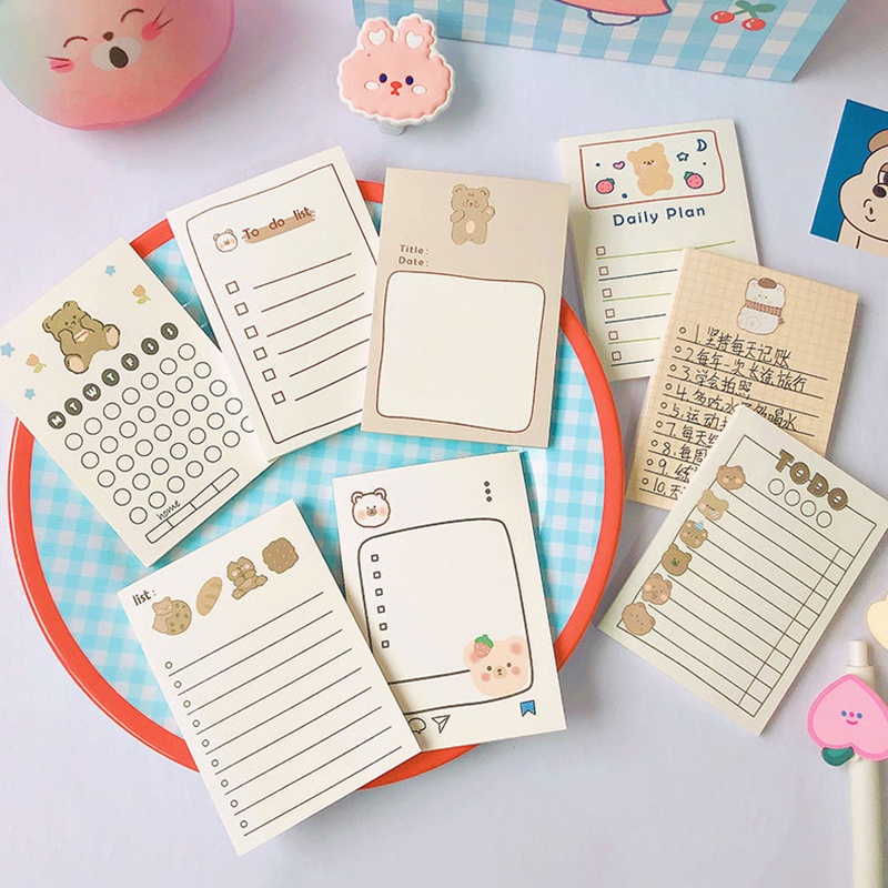 Set 50 Tờ Giấy Ghi Chú Họa Tiết Hoạt Hình Dễ Thương Xinh Xắn