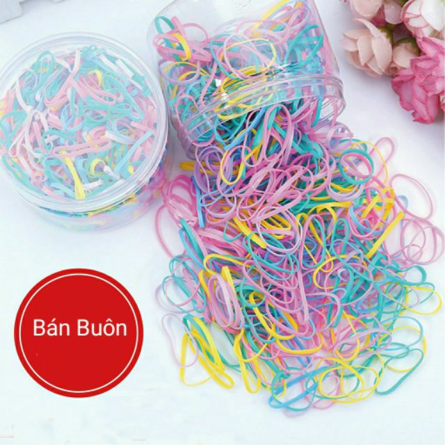 Chun buộc tóc 100 chiếc cao cấp