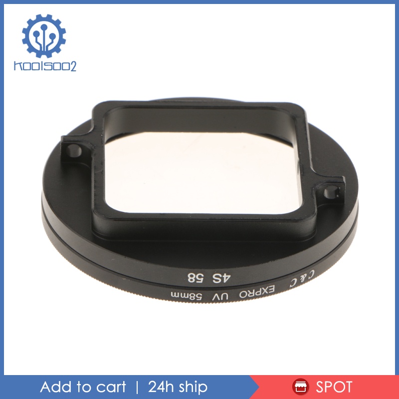[KOOLSOO2]58mm UV Lens Filter Kit with Lens Cap + Adapter for   Hero 4/ 5 Session