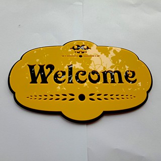Bảng dán cửa Welcome mica cao cấp