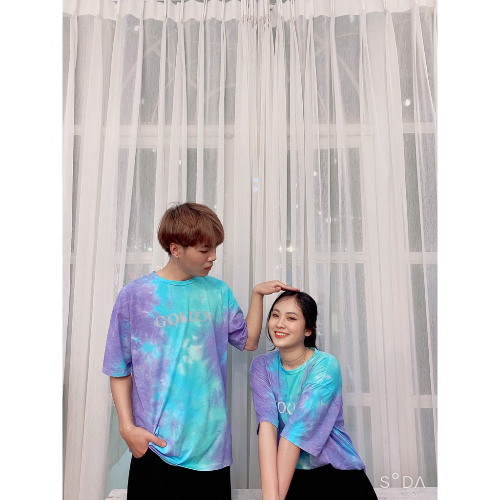 Áo loang xanh dương PHẢN QUANG-GOKIEN unisex oversize | BigBuy360 - bigbuy360.vn