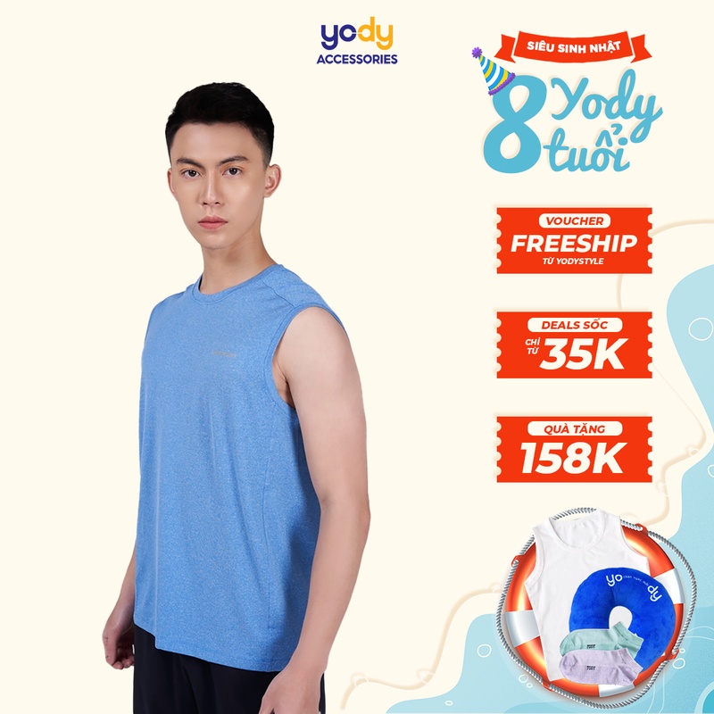 Áo T- Shirt thể thao Tanktop Nam YODY co giãn thấm hút mồ hôi - STM5071