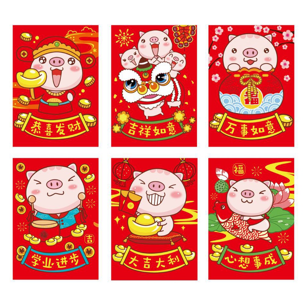 Set 6 Bao Lì Xì May Mắn Cho Bé