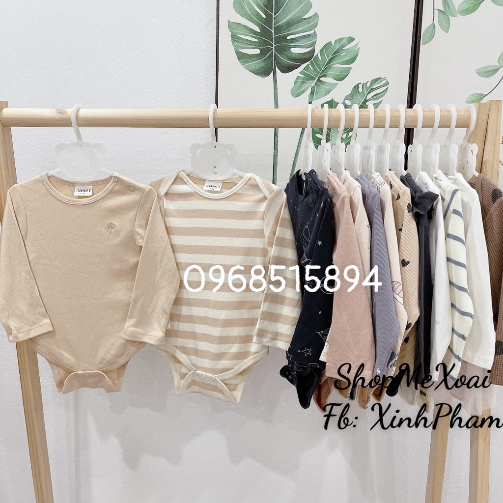 Body chip dài tay Terminal X size 6-12M (6-8kg) vải 100% cotton xuất dư cao cấp