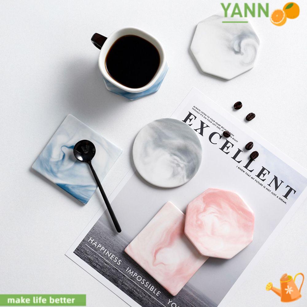 Miếng Lót Ly Chống Bỏng Chống Trượt Họa Tiết Vân Đá 1 Cái