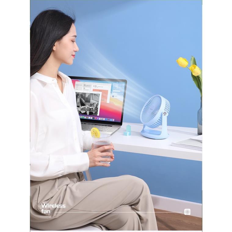 QUẠT TÍCH ĐIỆN YOOBAO F2 PRO ĐỂ BÀN PIN SIÊU KHỦNG CHO DÂN VĂN PHÒNG LIÊN TỤC 62 GIỜ