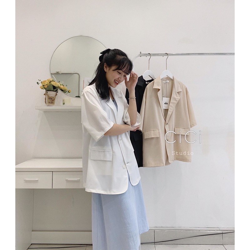 Áo Blazer Vest Ngắn Tay Chất Siêu Đẹp
