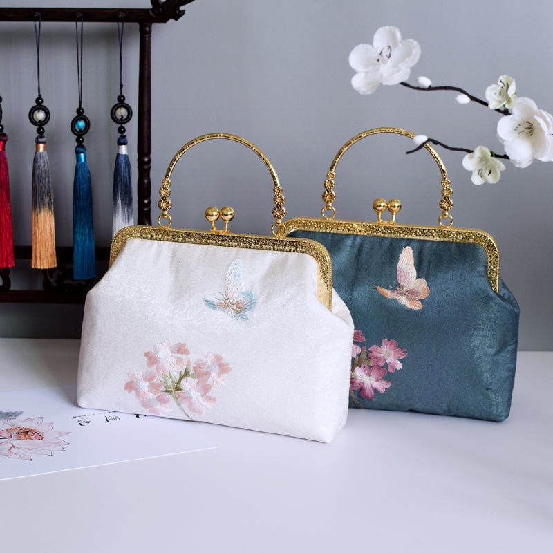 HAPPY HOMLIV Túi xách thêu họa tiết phong cách Hán phục cổ điển