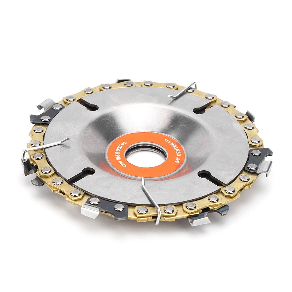 Đĩa Lưỡi Cưa Xích Cắt Gỗ, Phay, Phá Gỗ Đa Năng Gắn Máy Mài 4 Inch