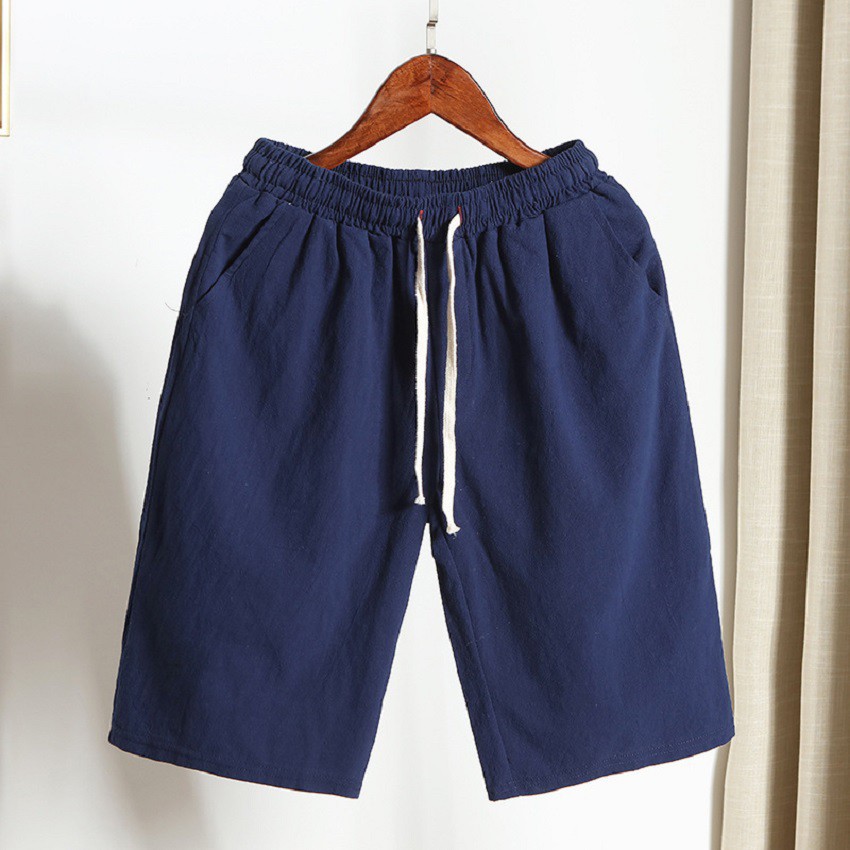 Quần đùi đũi nam, quần sooc đũi nam trắng cao cấp đẹp xịn lưng thun vải đũi mát mẻ dáng thể thao hàn quốc H2 | BigBuy360 - bigbuy360.vn