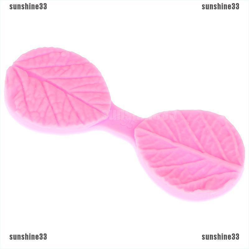 Khuôn silicone làm bánh hình 2 chiếc lá DIY