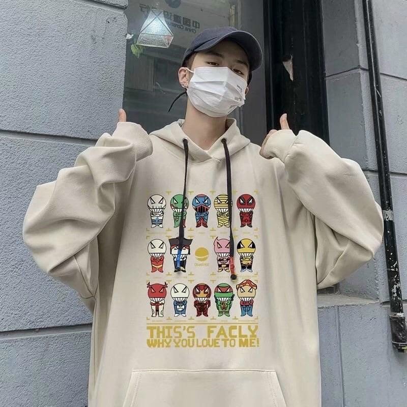 Áo Hoodie Nỉ tích Ngực Nhiều Màu Chất Nỉ Ngoại Siêu Dày, Áo Nỉ Có Mũ Form Rộng Unisex