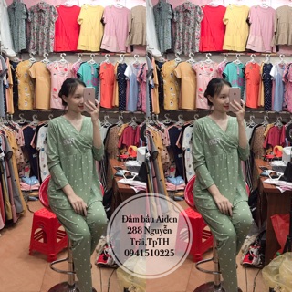 BỘ ĐỒ SAU SINH DÀI TAY(cotton 40-65kg)