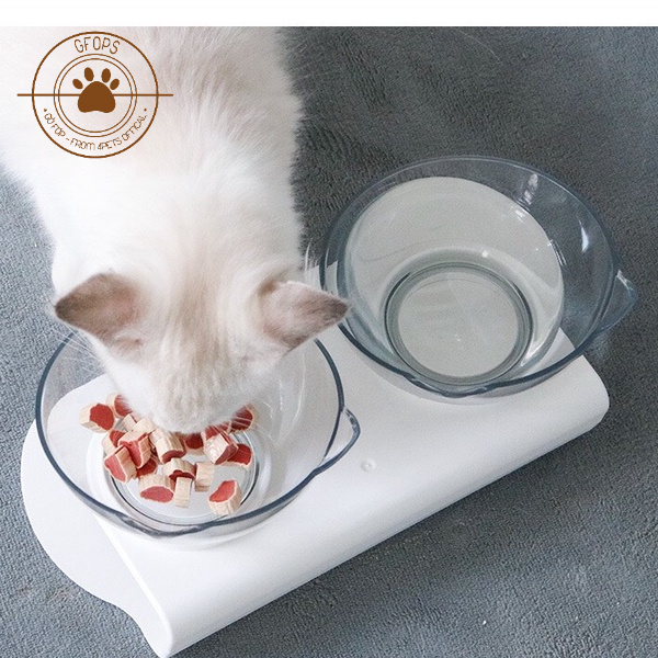 Bát đựng thức ăn cho chó mèo chất liệu nhựa PVC cao cấp, nghiêng 30 độ chống gù - 4pets official