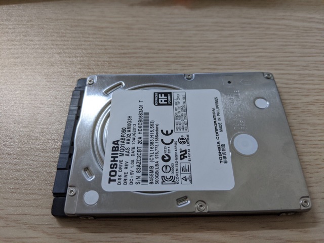 Ổ cứng TOSHIBA INTERNAL 500GB HDD 5400rpm 8MB