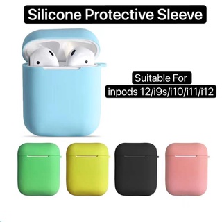 Vỏ bảo vệ hộp sạc tai nghe Inpods 12 I9S chất liệu silicon chống sốc màu kẹo