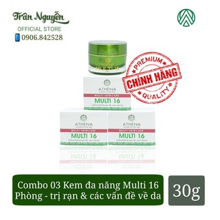 Combo 3 kem rạn Multi 16 Athena 30g