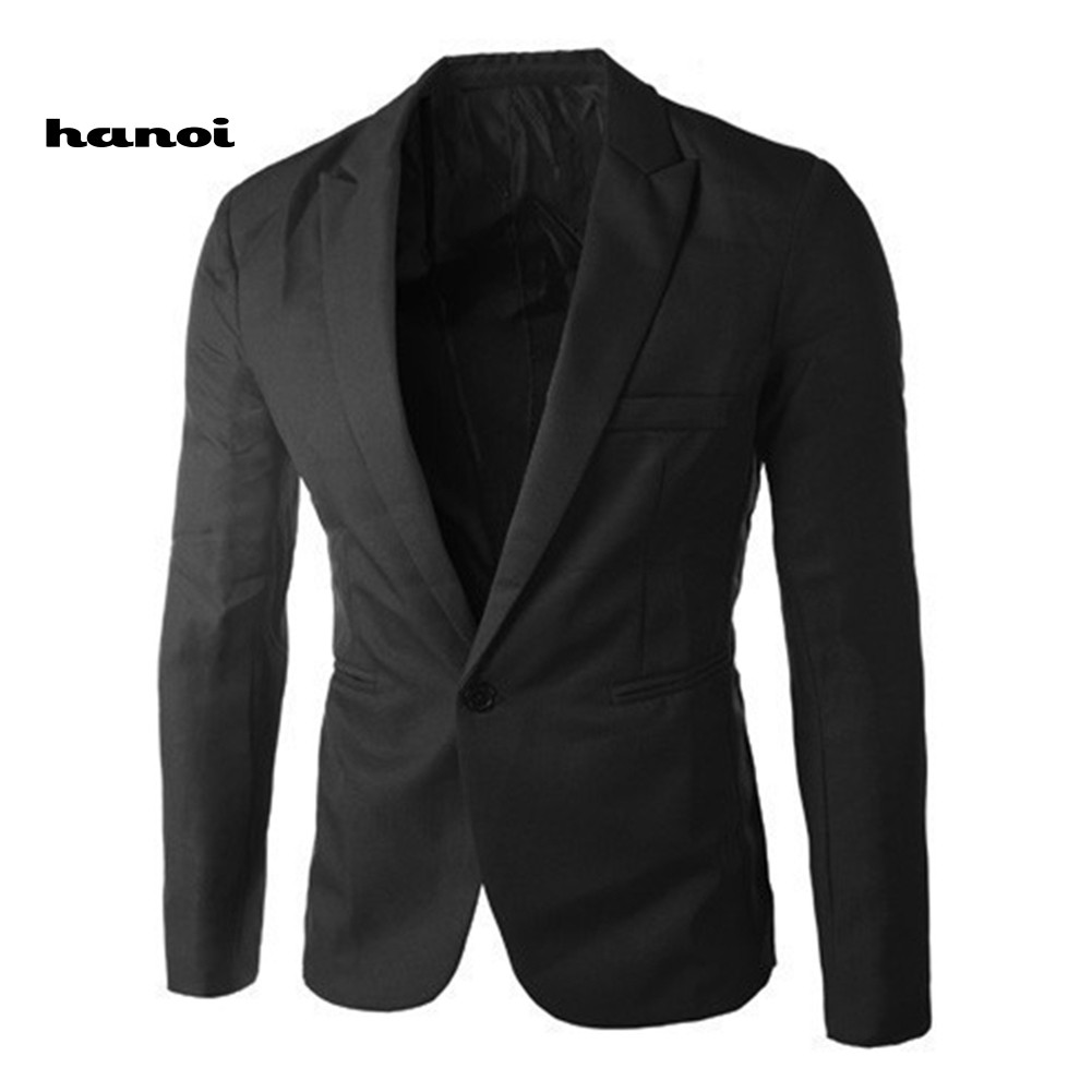 Hn HN HN♥Áo Khoác Blazer Màu Trơn Thời Trang Công Sở Cho Nam Giới