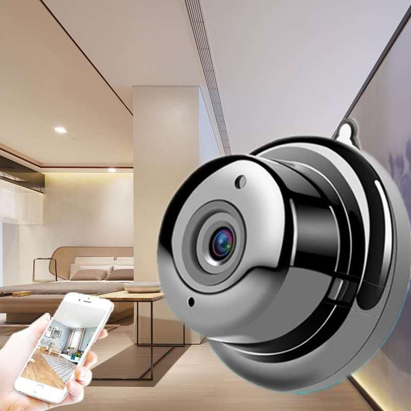 Camera mini Wifi Góc Rộng HD V380 E06 - Giám Sát Hồng Ngoại + Tặng đèn led USB