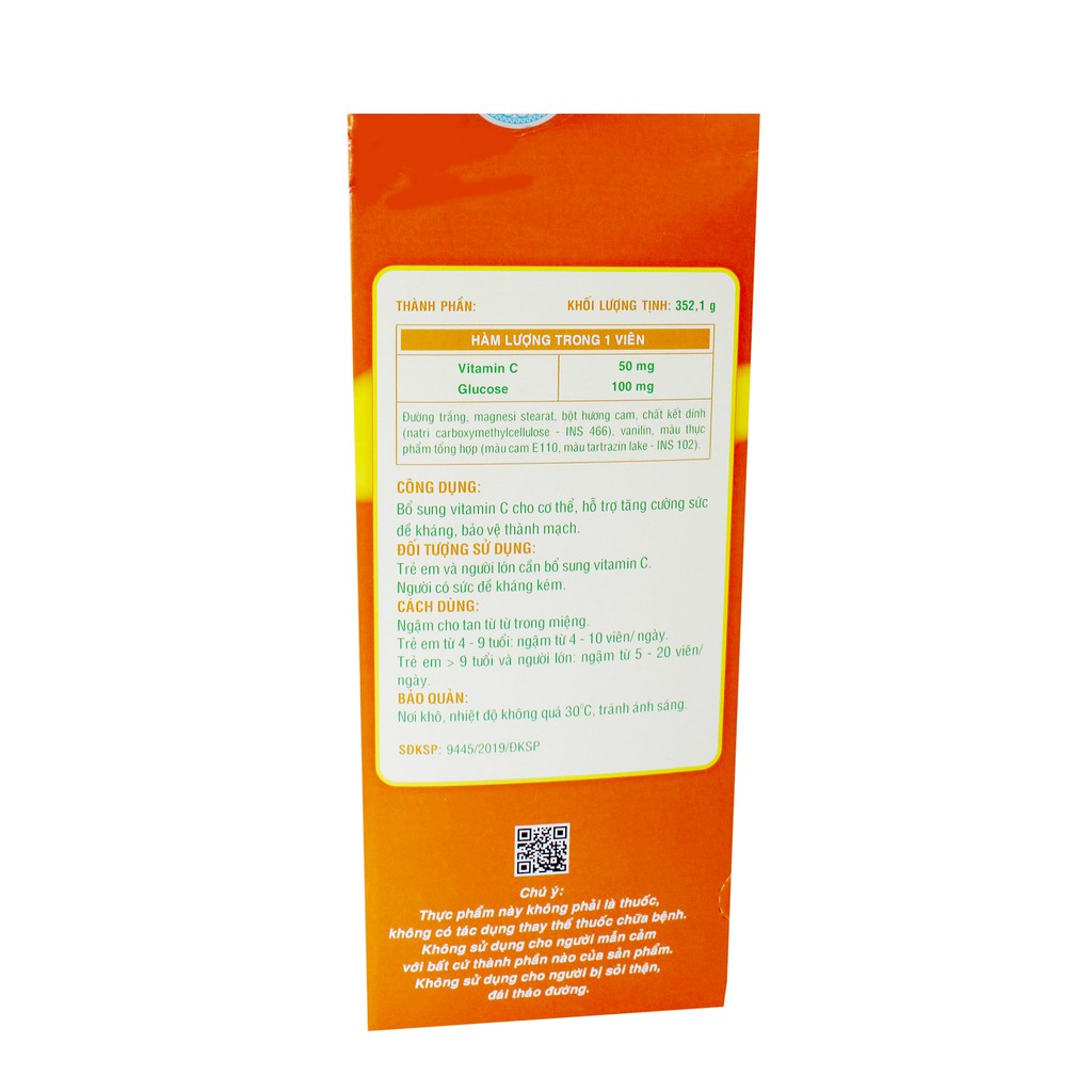 Viên Ngậm Bipp Cam - DHG Pharma - Hộp 35 Gói - Tăng Sức Đề Kháng | Thế Giới Skin Care