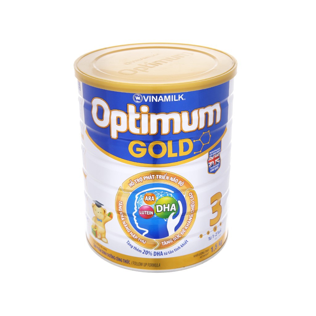 SỮA BỘT VINAMILK OPTIMUM GOLD 3 1.385KG HỘP THIẾC( mẫu mới)