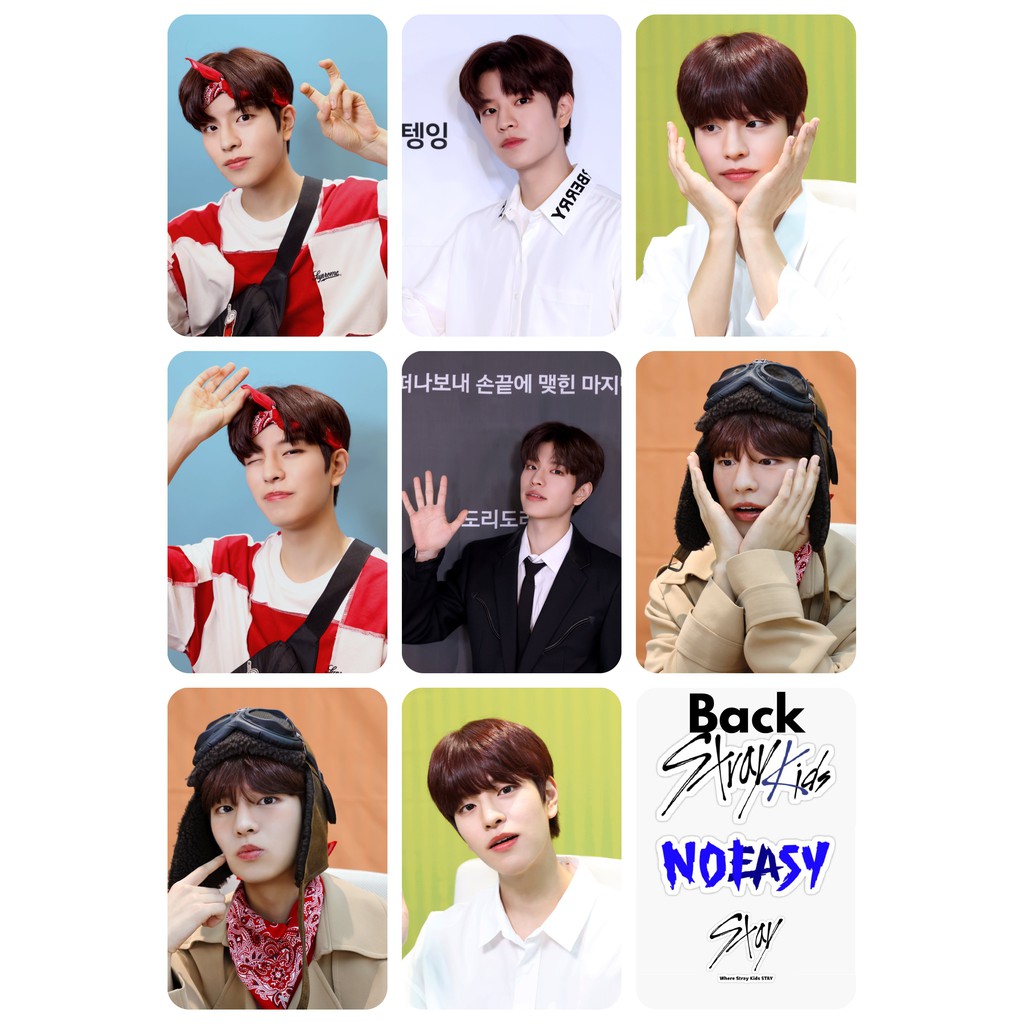 Set 8 Card giấy bo góc 2 mặt nhóm Stray Kids - NOEASY VIDEO CALL