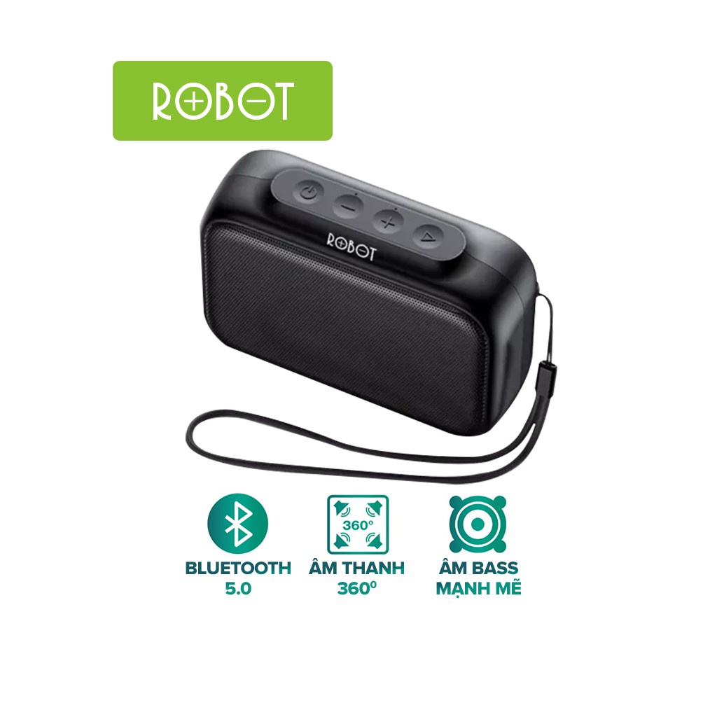 Loa Bluetooth Mini ROBOT RB100 - Hỗ Trợ Nghe Nhạc Bằng Thẻ Nhớ Micro SD & USB - Bảo Hành 12 Tháng