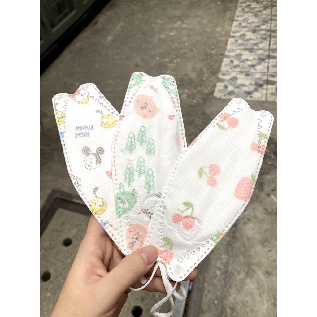 (Túi 10 chiếc) Khẩu Trang cho bé KF94 Đại Phát Công Nghệ Dập Hàn Quốc, Thiết Kế Thời Trang, Kháng Khuẩn