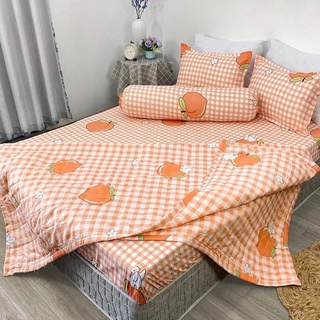 Bộ 5 Món Chăn Ga Gối Coton Poly cao cấp (kèm chăn hè)