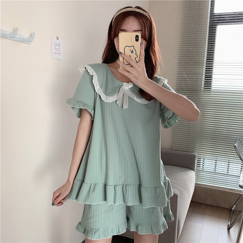 Bộ Đồ Ngủ Ngắn Tay Đáng Yêu Dành Cho Nữ